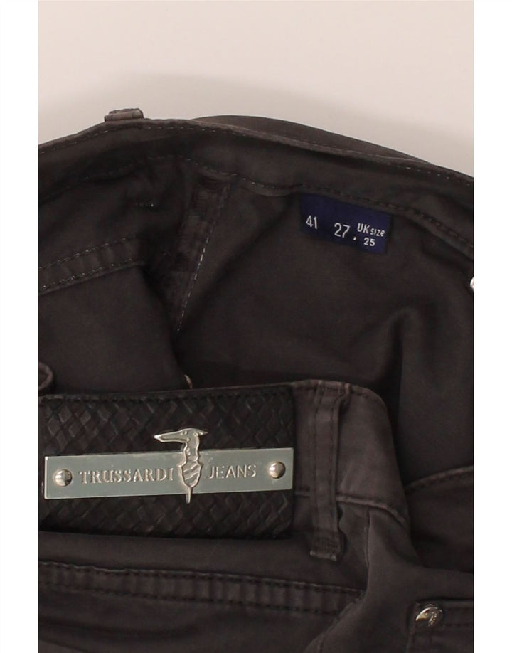 TRUSSARDI Womens Straight Casual Trousers W25 L29 Grey Vintage Trussardi and Second-Hand Trussardi from Messina Hembry 