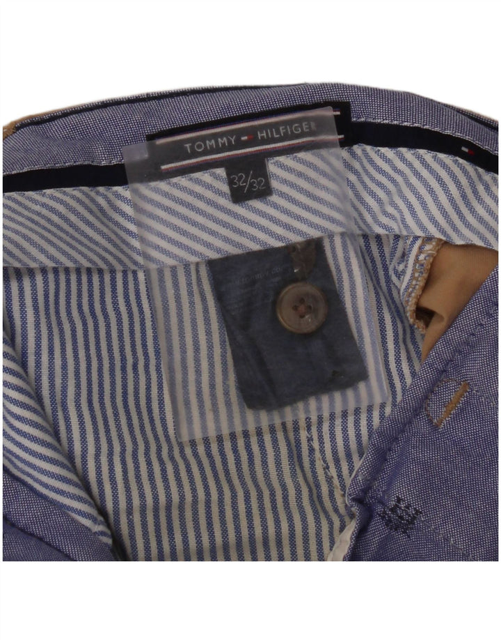 TOMMY HILFIGER Damen Gerade Chinohose W32 L32 Beige Baumwolle