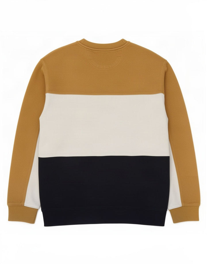 Zara Damen-Sweatshirt-Pullover, UK 14, mittelgroß, mehrfarbig, Colourblock-Baumwolle