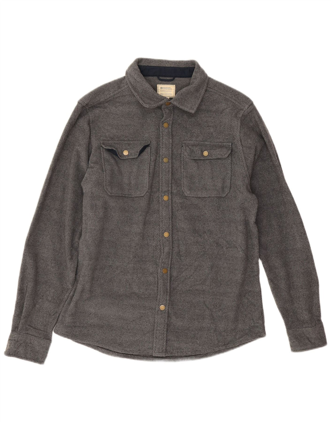 Mountain Warehouse Herren-Flanellhemd aus mittelgrau meliertem Polyester