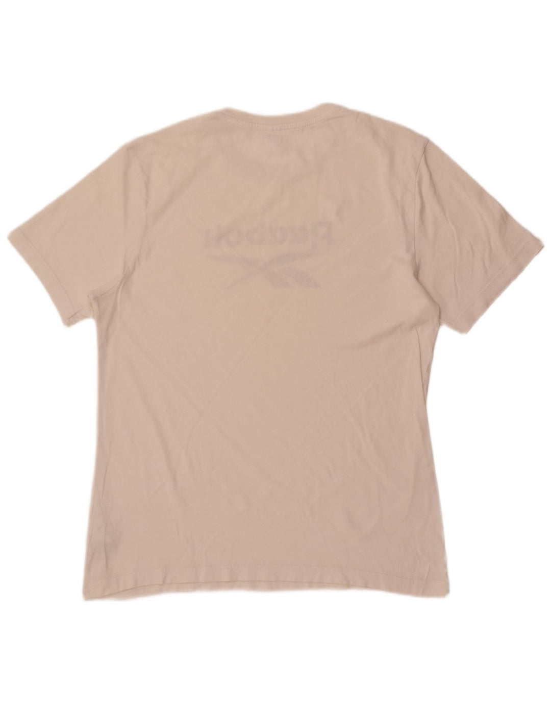 Reebok Herren Grafik-T-Shirt-Oberteil aus mittelweißer Baumwolle