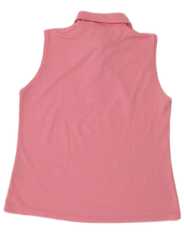 Best Company Damen Ärmelloses Poloshirt UK 16 Large Pink Polyester