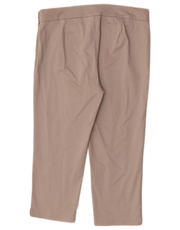 Marks & Spencer Damen Caprihose W30 L20 Beige Baumwolle