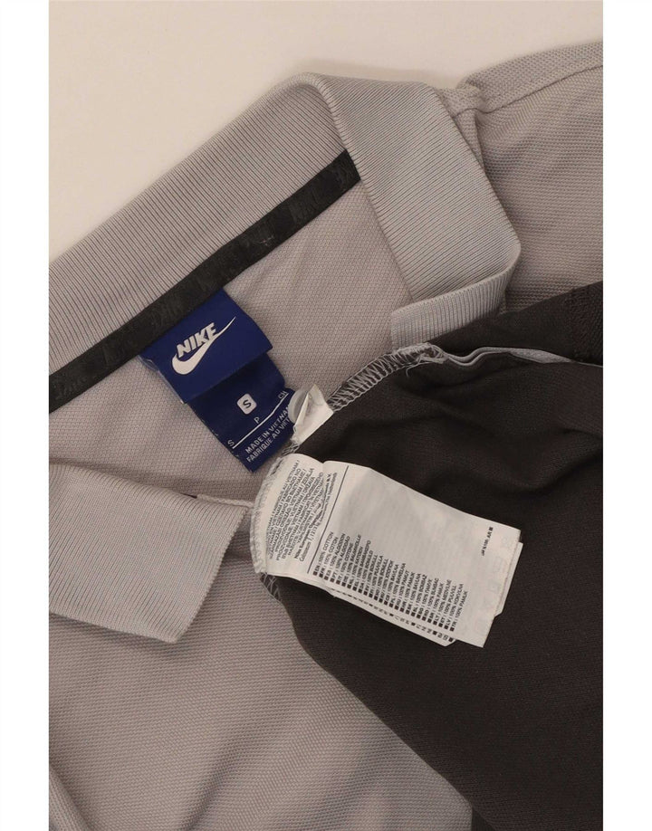Nike Herren-Poloshirt, Größe S, Grau, Colourblock-Baumwolle