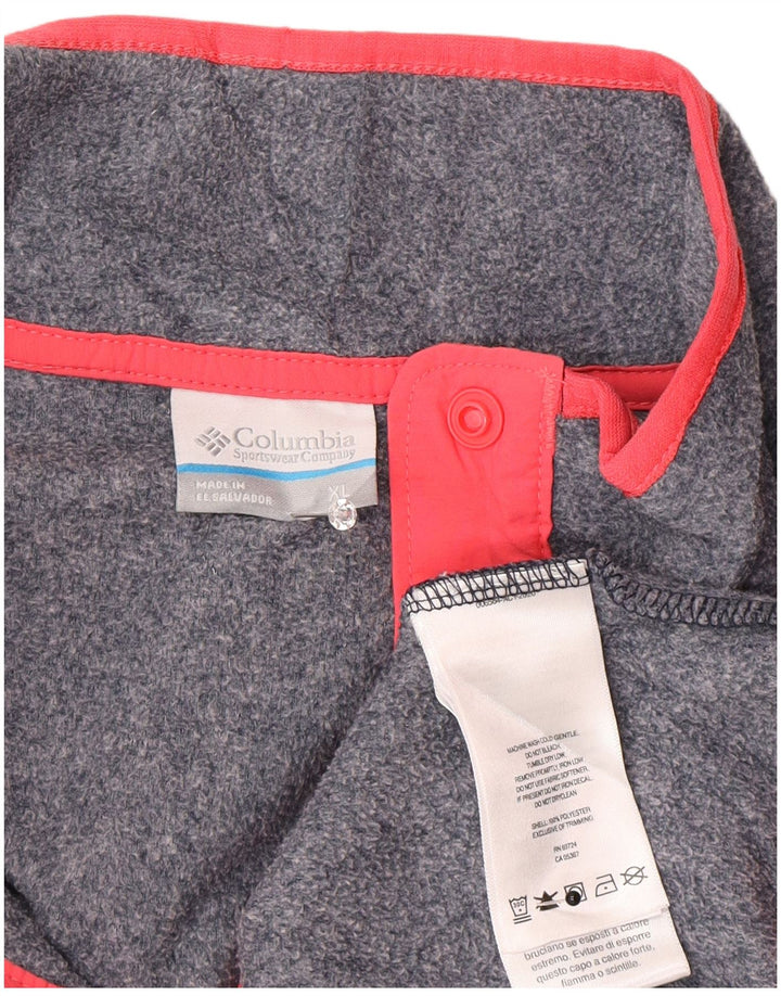 Columbia Damen-Fleecepullover mit Knopfkragen, UK 18, XL, Grau, Polyester