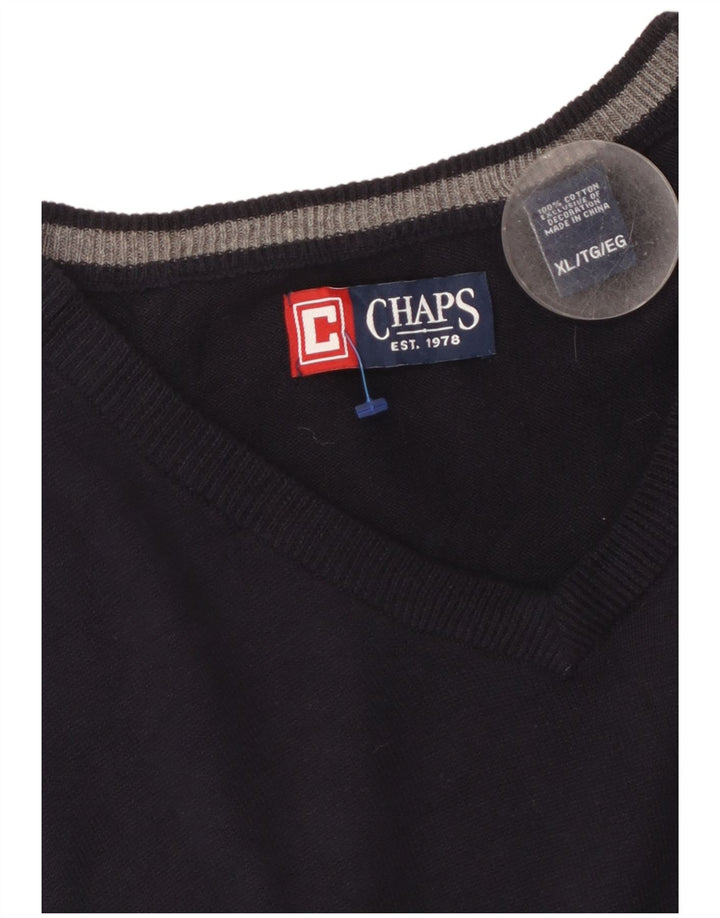 CHAPS Herren-Weste-Tanktop XL aus marineblauer Baumwolle