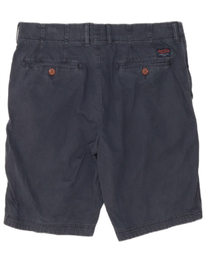 Superdry Herren-Chinoshorts W32, mittelmarineblaue Baumwolle