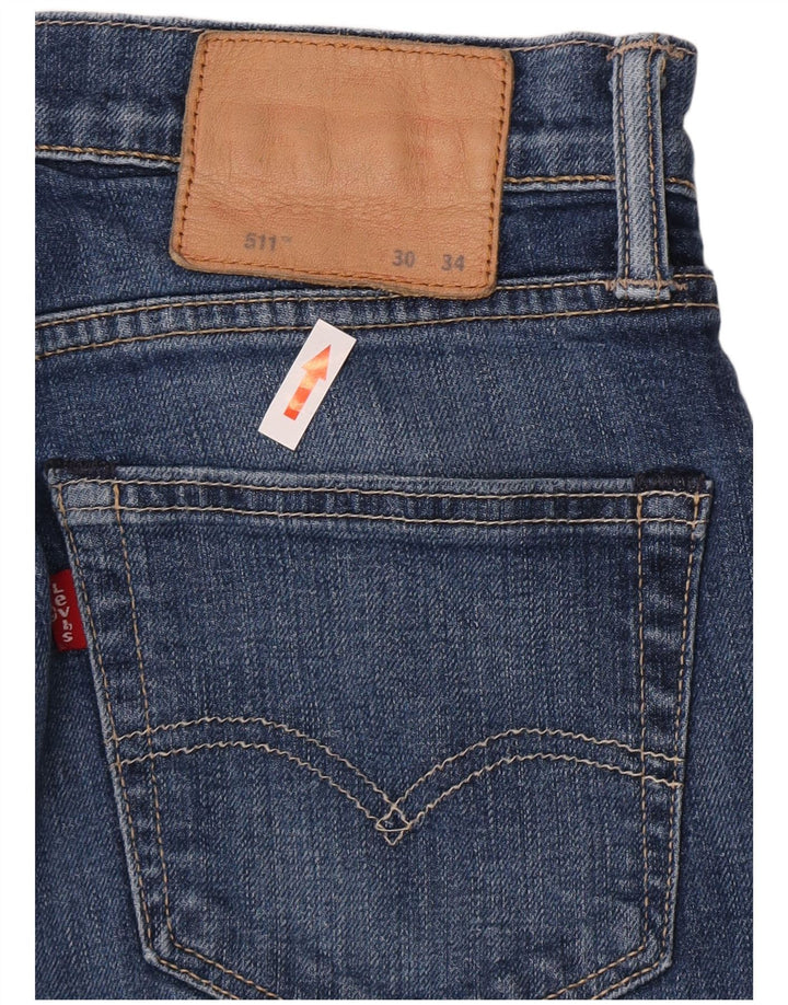 Levi's Damen 511 Slim Jeans W30 L32 Blaue Baumwolle