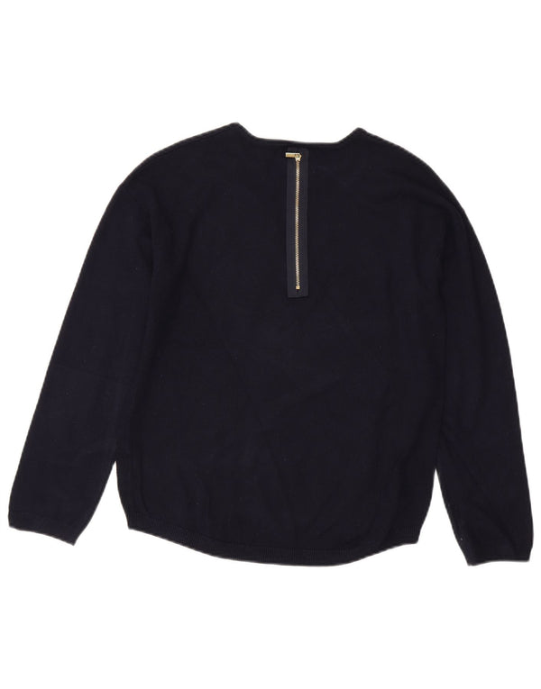 Zara Mädchen-Pullover mit Rundhalsausschnitt, 11–12 Jahre, marineblaue Viskose