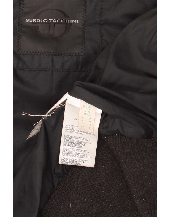 Sergio Tacchini Damen Wattierte Jacke IT 42 Medium Schwarz Polyester