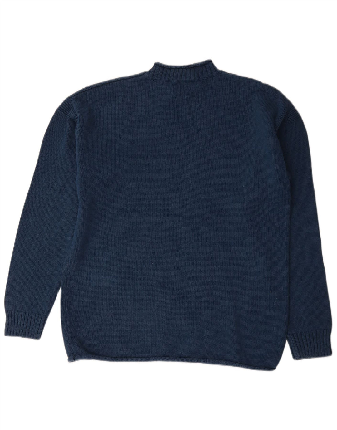 Zara Herren-Pullover mit Rollkragen, groß, marineblau, Baumwolle