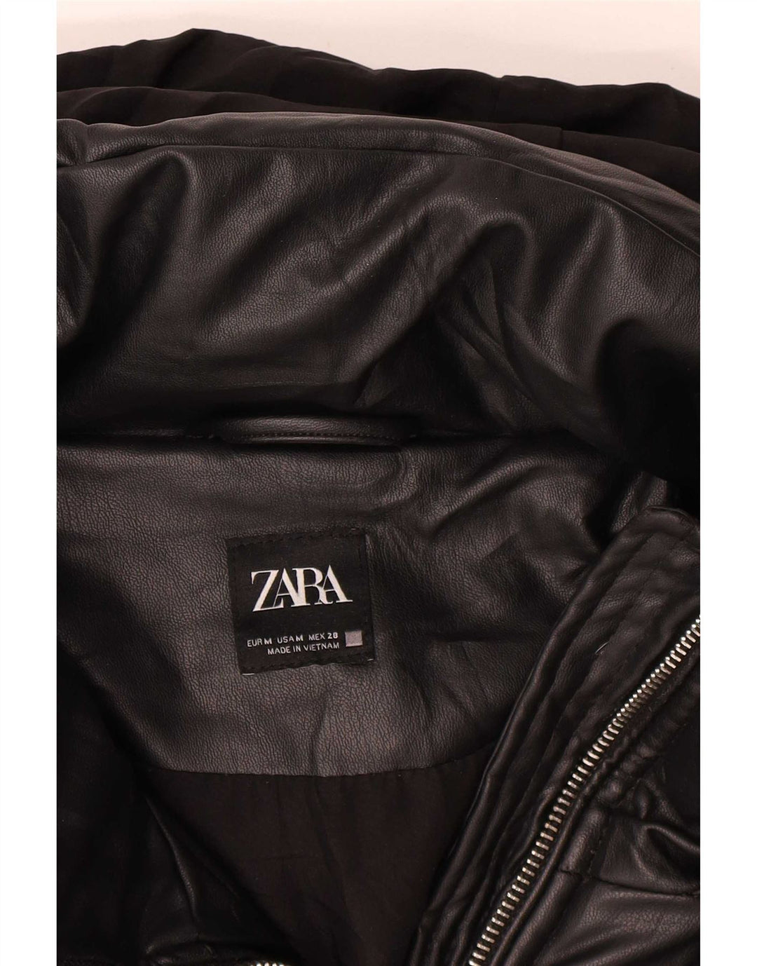Zara Damen-Kapuzen-Übergröße, wattierte Jacke, UK 14, mittelschwarz