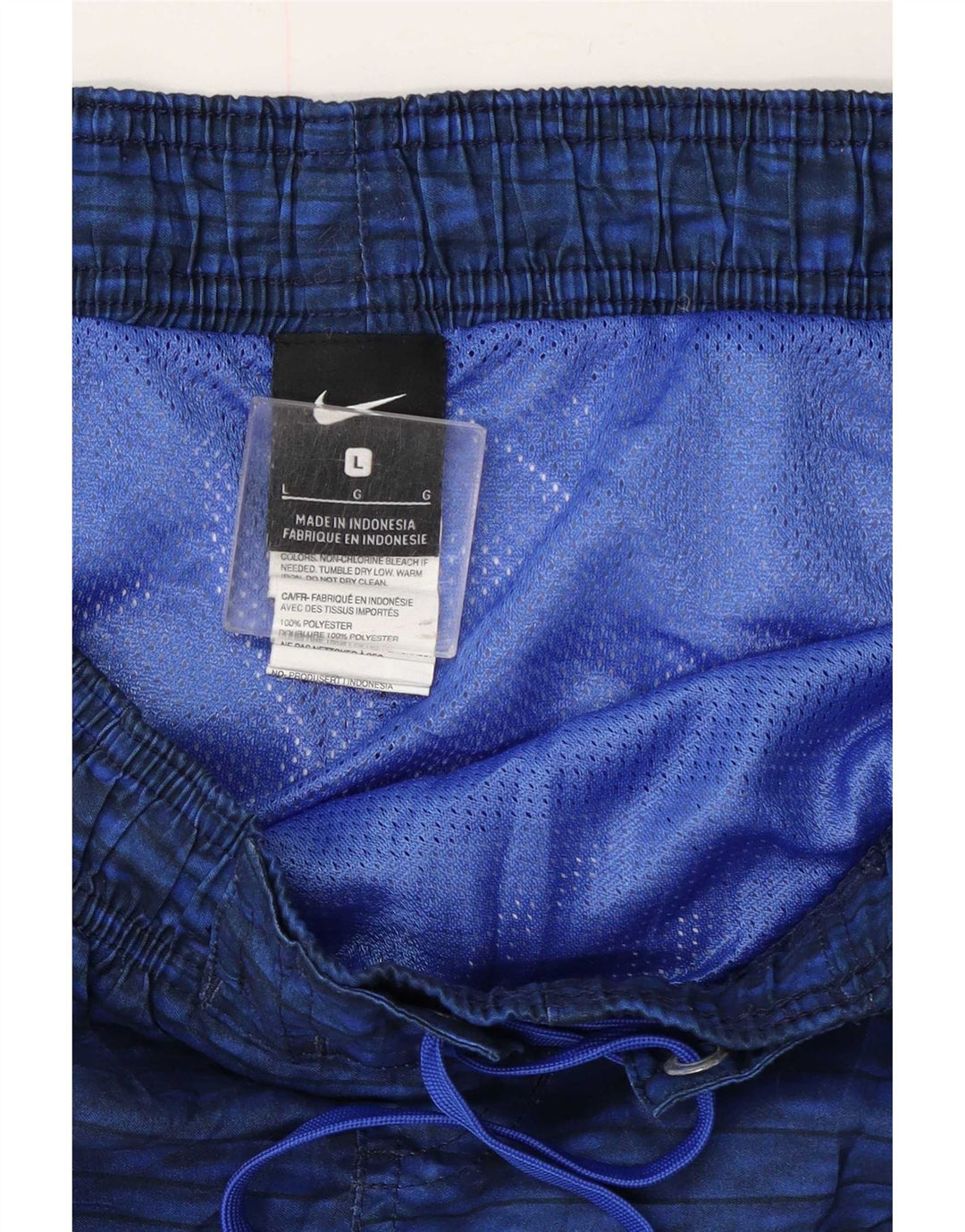 Nike Herren-Badeshorts mit Grafik, groß, blaues Nadelstreifen-Polyester