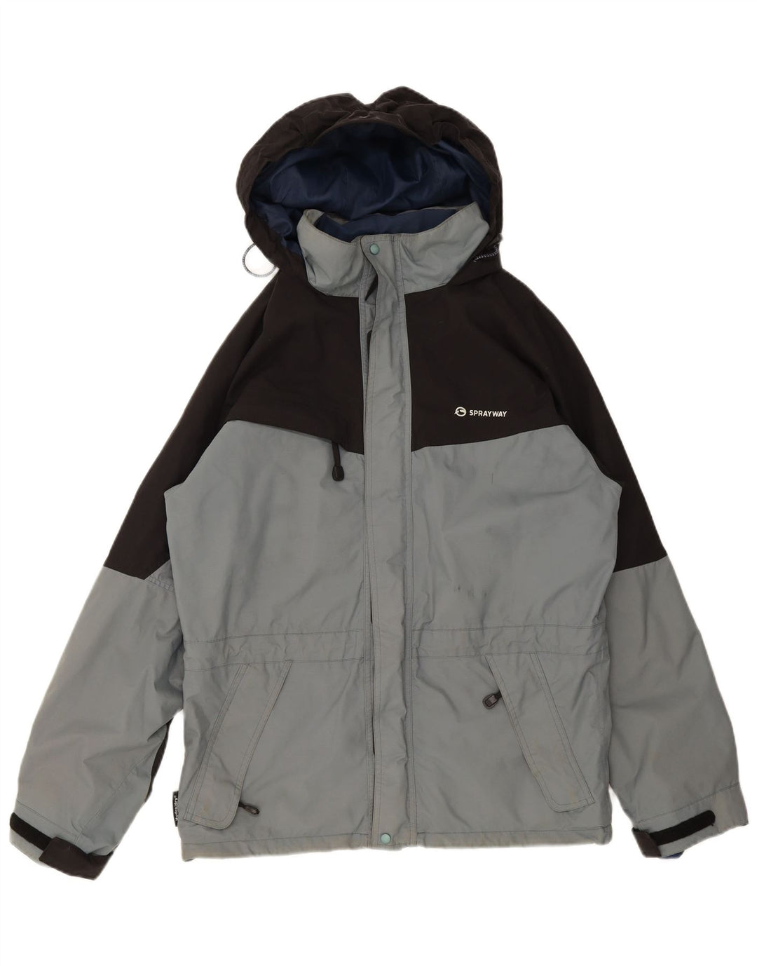 Sprayway Herren-Regenjacke mit Kapuze, UK 38, mittelgraues Colourblock-Polyamid
