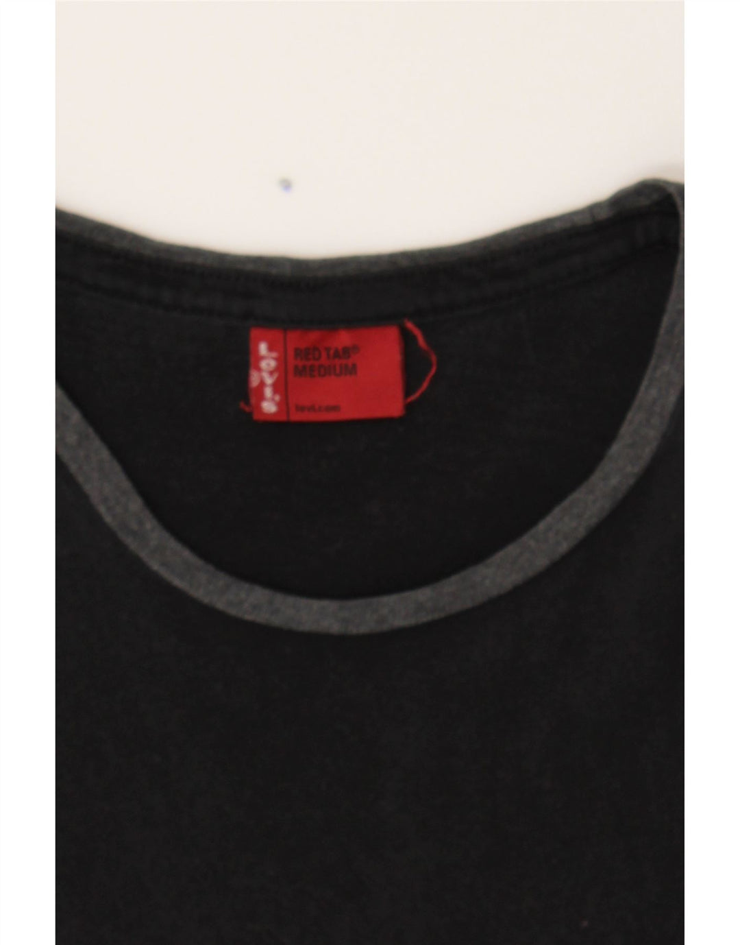 LEVI'S Womens Graphic T-Shirt Top UK 12 Medium Black Cotton Vintage Levi's and Second-Hand Levi's from Messina Hembry 