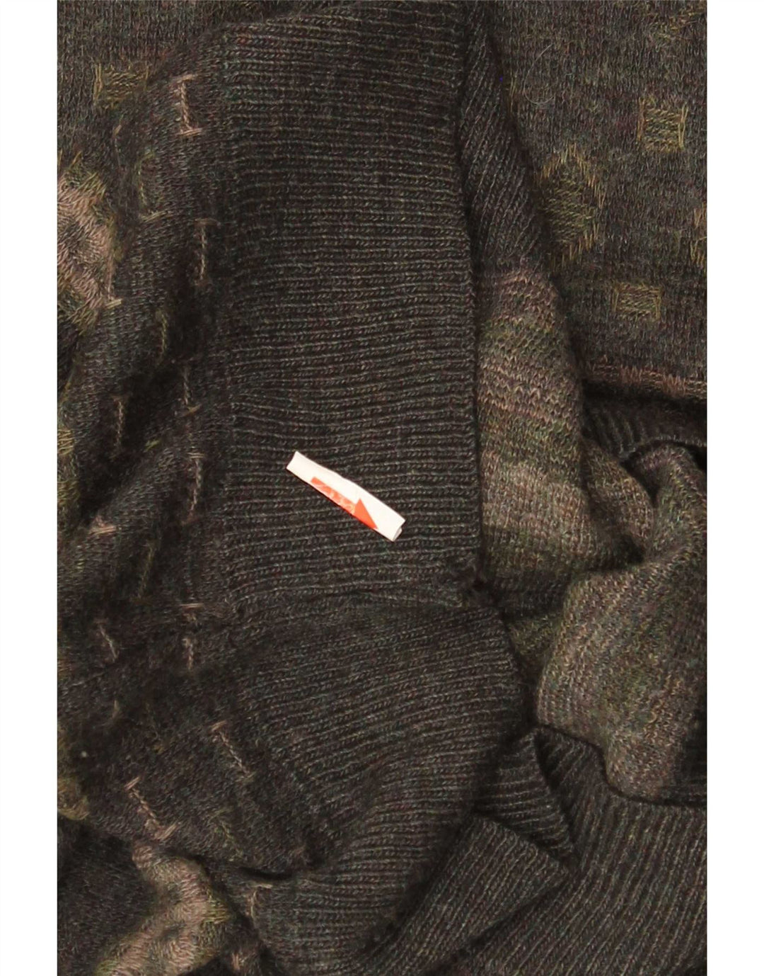 Rodes Herren-Pullover mit Rundhalsausschnitt, mittelgroße Khaki-Fair-Isle-Wolle