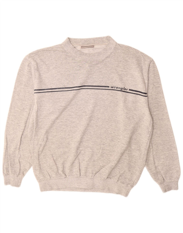 Wrangler Herren-Sweatshirt, groß, grau gestreift, Baumwolle