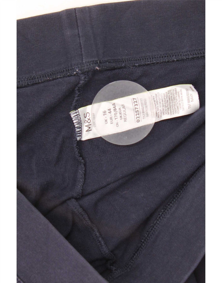 Marks & Spencer Damen Leggings UK 16 Large Marineblau Baumwolle