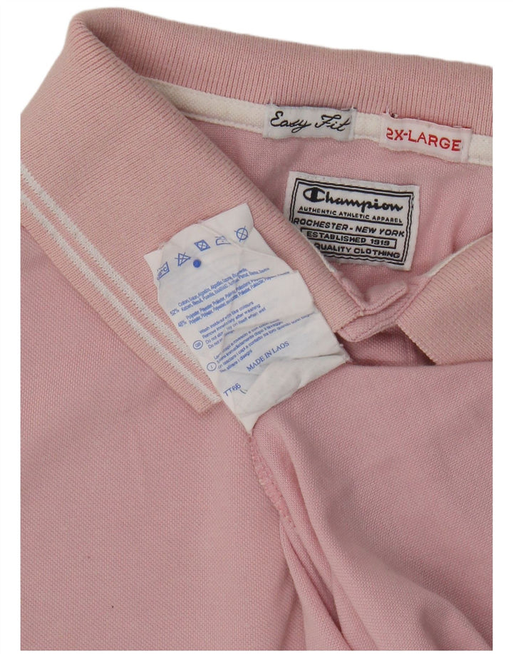 Champion Herren Poloshirt 2XL Rosa Baumwolle