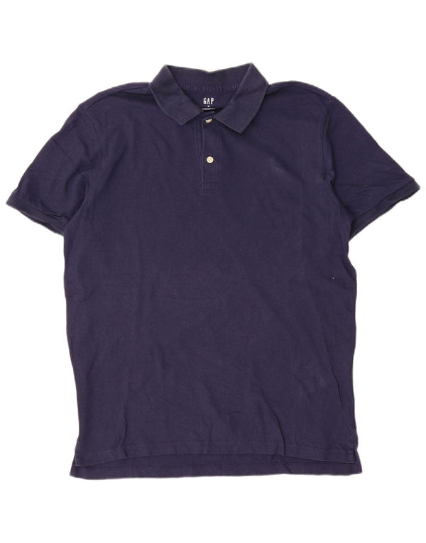 Gap Herren-Poloshirt aus mittlerer marineblauer Baumwolle