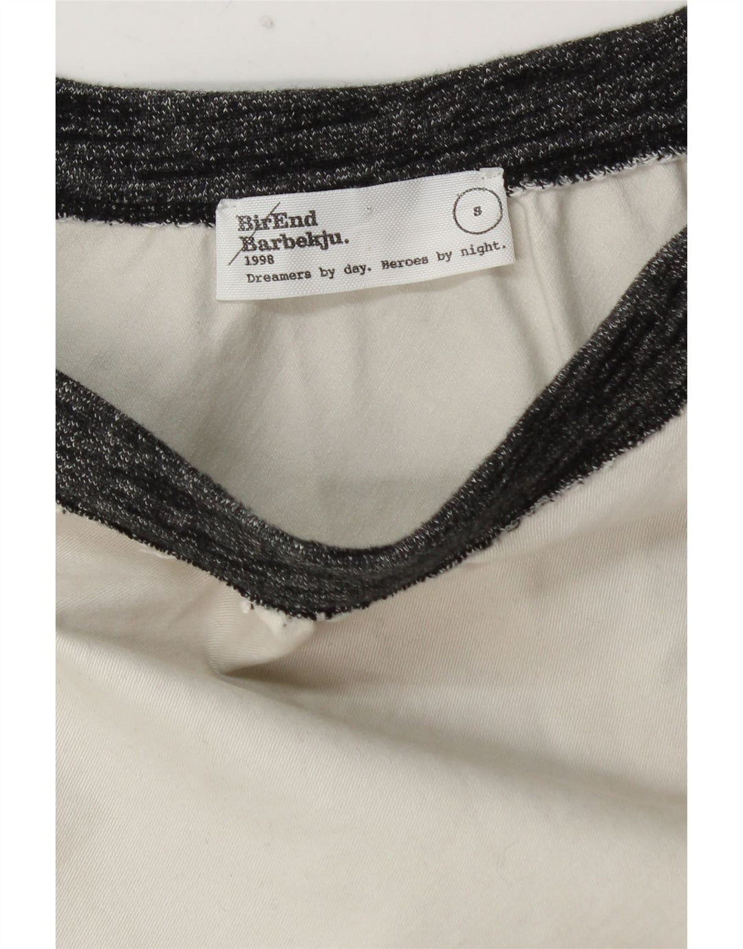 VINTAGE Damen-A-Linien-Rock, Größe S, Größe 26, gebrochenes Weiß, Farbblock