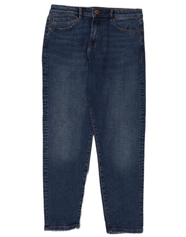 Marks & Spencer Damen Mom Regular Tapered Jeans UK 14 Medium W30 L28 Blau