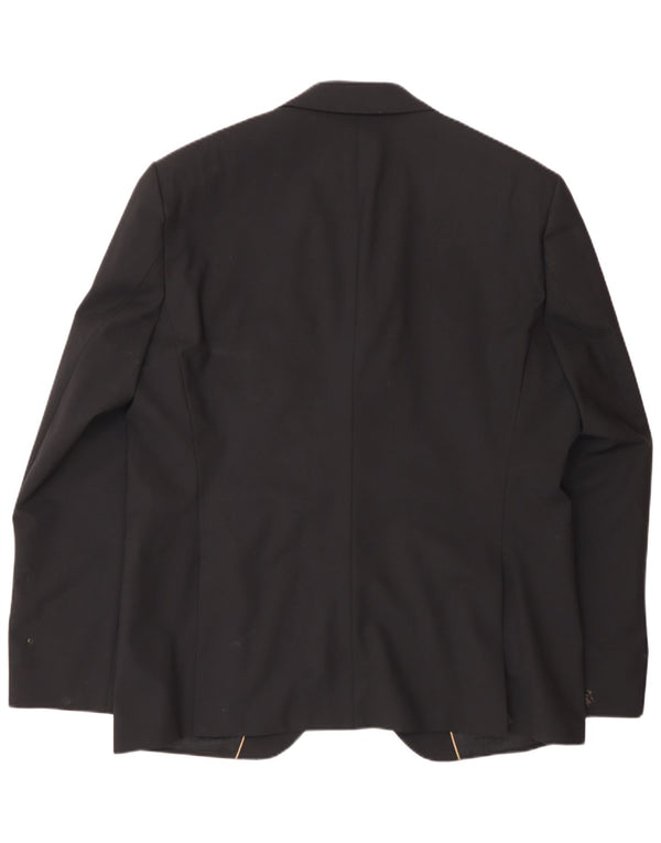 Hugo Boss Herren-Blazer mit 2 Knöpfen, EU 56, 3XL, schwarze Wolle