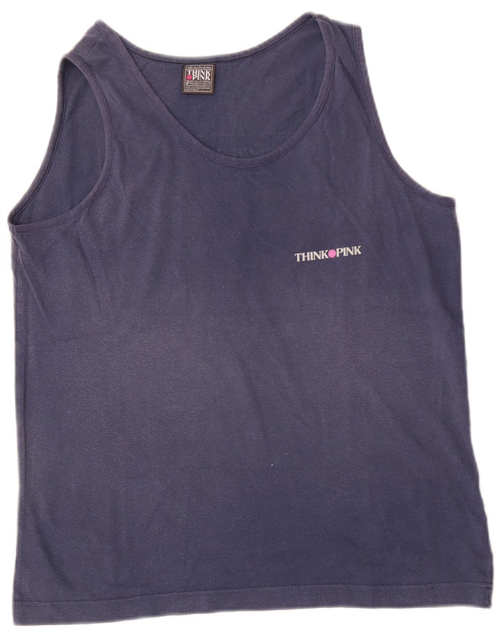 Think Pink Herren-Weste mit Grafik, Größe S, marineblaue Baumwolle