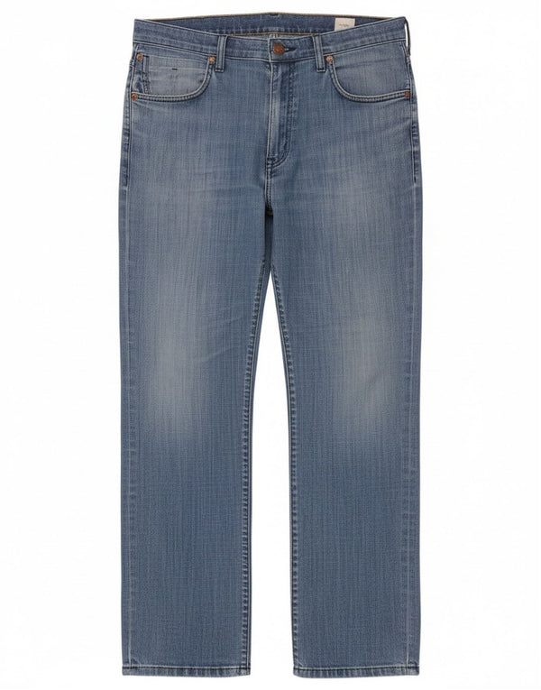 Wrangler Damen Arizona Straight Jeans W35 L32 Blaue Baumwolle