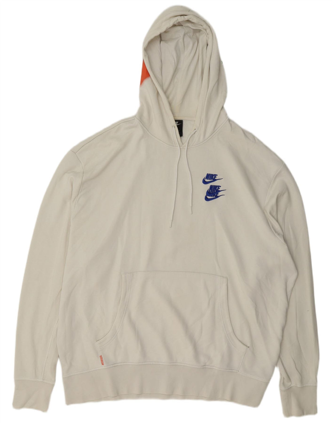 Nike Herren Graphic Hoodie Pullover 2XL Weiße Baumwolle