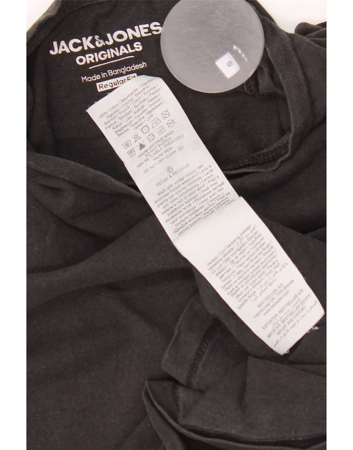 Jack & Jones Herren-T-Shirt mit normaler Passform, Größe S, Schwarz, Baumwolle