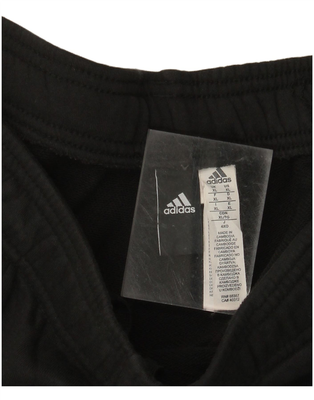 ADIDAS Herren-Trainingshose XL, schwarze Baumwolle