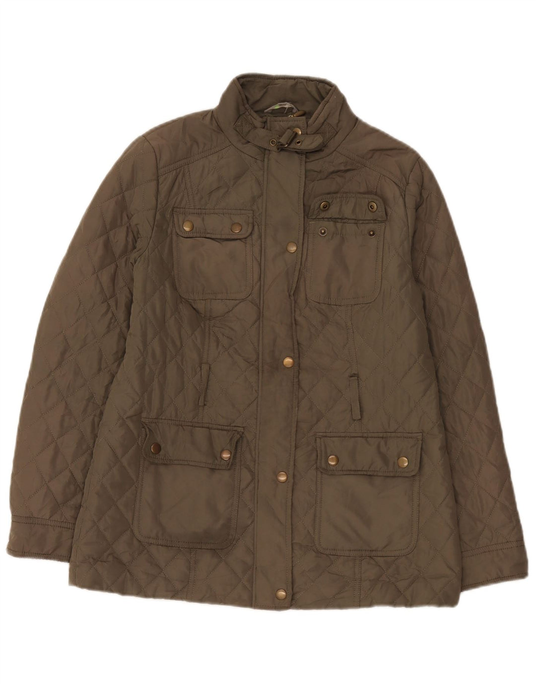 Marks & Spencer Damen Steppjacke UK 8 Small Khaki Polyester