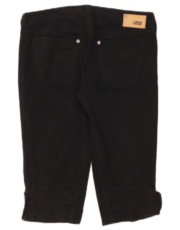 RIFLE Damen Bermudashorts W29 Mittelschwarze Baumwolle