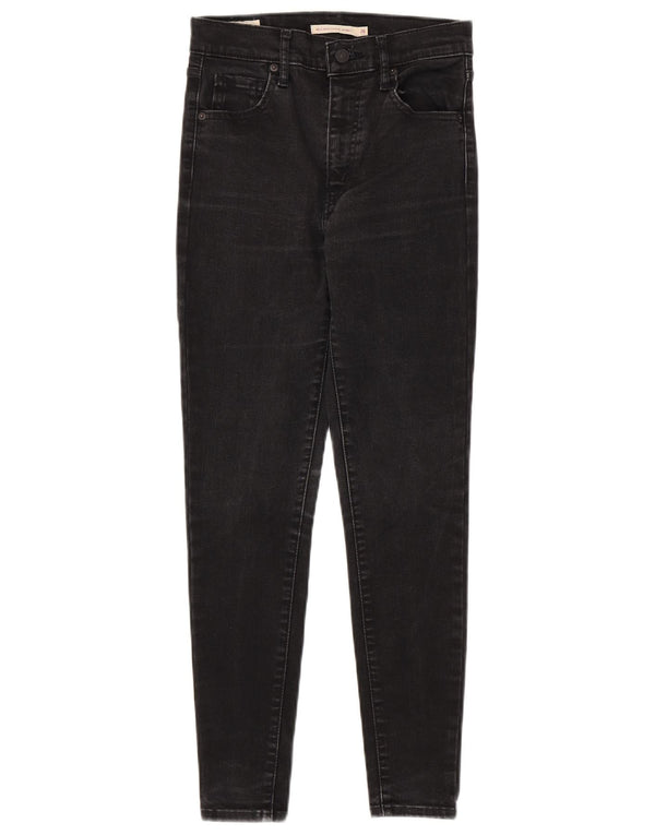 Levi's Damen High Rise Super Skinny Jeans W26 L28 Graue Baumwolle