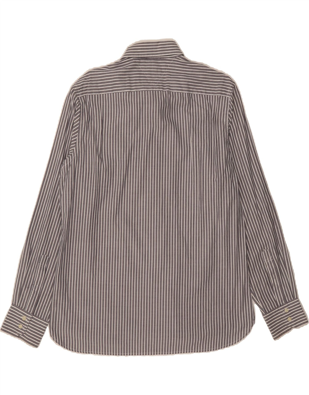 TOMMY HILFIGER Mens Shirt Large Grey Pinstripe Cotton Vintage Tommy Hilfiger and Second-Hand Tommy Hilfiger from Messina Hembry 