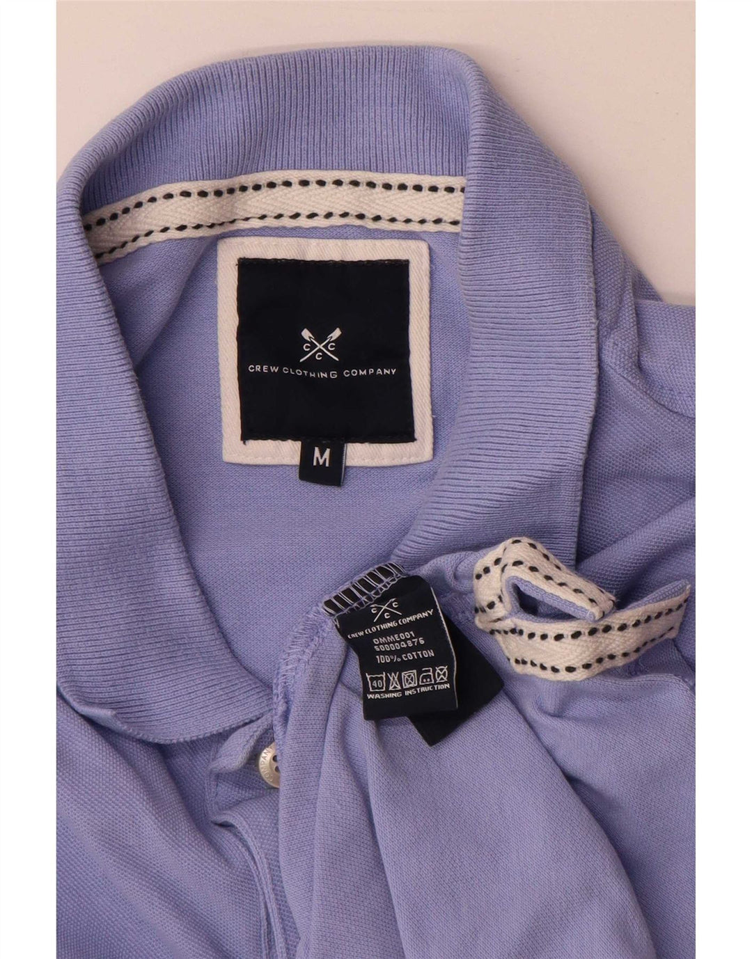 Crew Clothing Herren-Poloshirt aus mittelvioletter Baumwolle