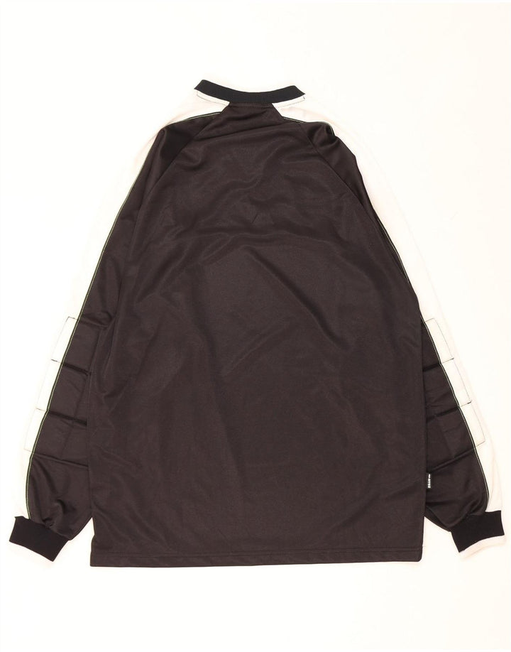 Errea Herren-Top, langärmelig, groß, schwarzes Farbblock-Polyester