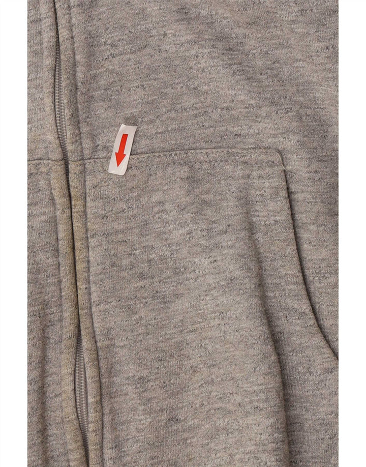 Superdry Herren-Kapuzenpullover mit Reißverschluss, XL, graue Baumwolle