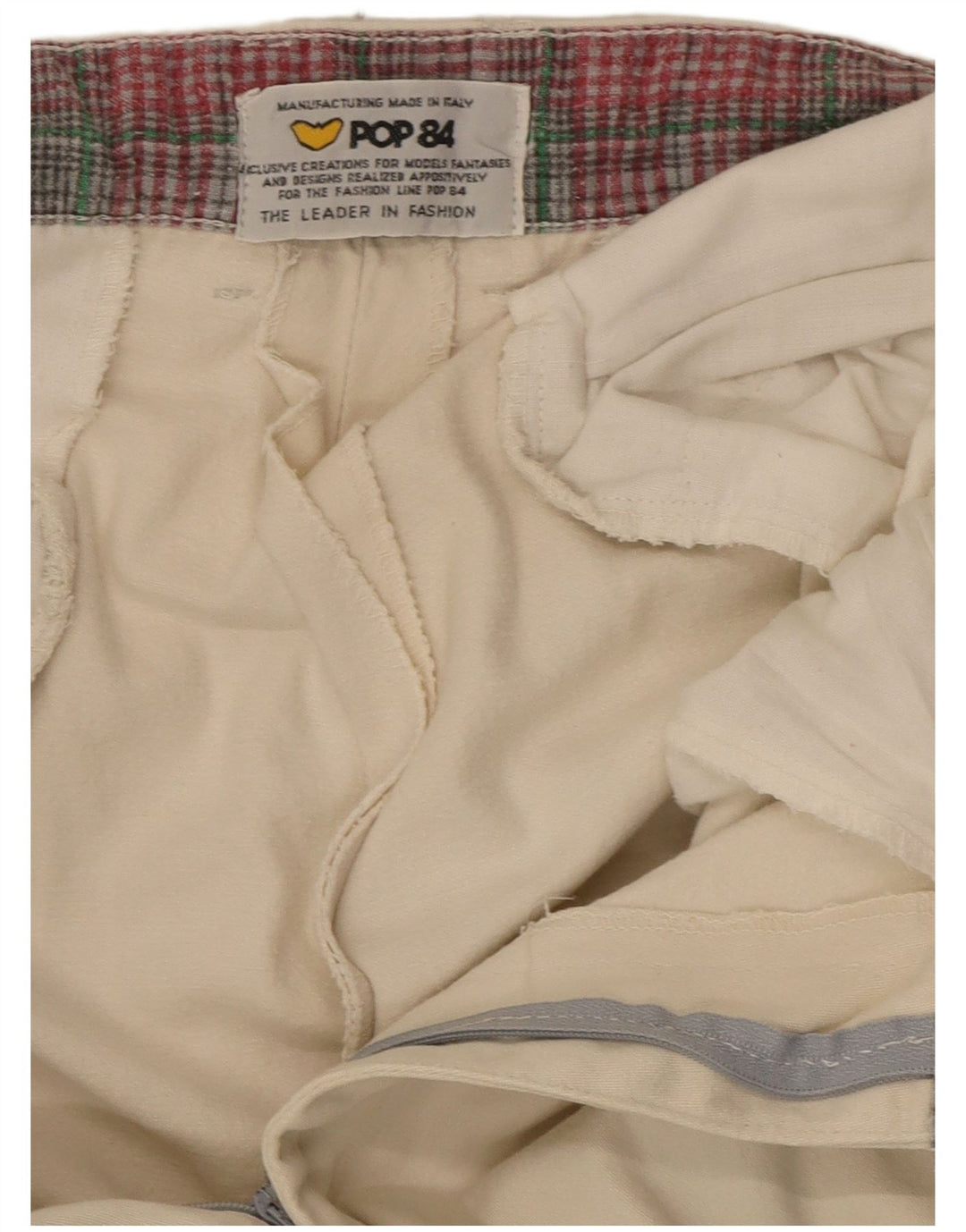 POP 84 Herren-Anzughose, gerade, W30, L32, gebrochenes Weiß
