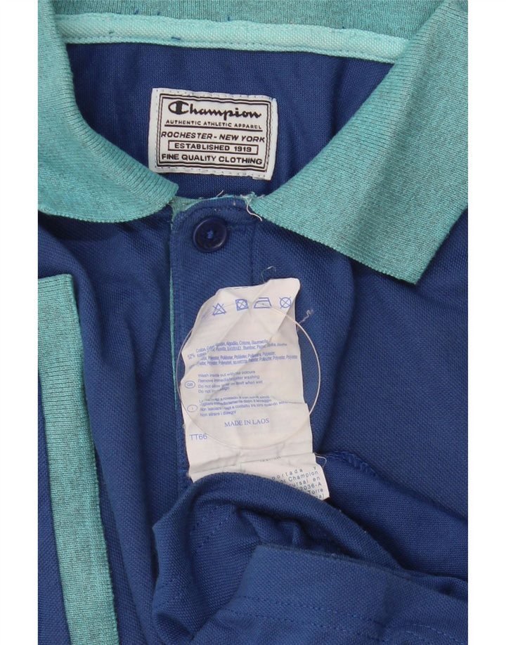 CHAMPION Herren Rugby-Poloshirt aus mittelblauer Baumwolle