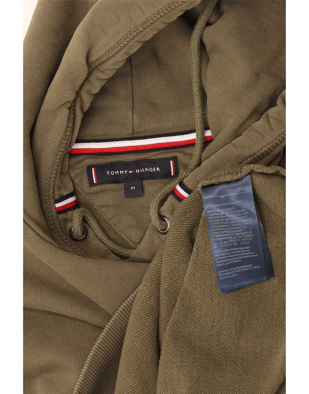 Tommy Hilfiger Herren-Hoodie-Pullover aus mittlerer Khaki-Baumwolle