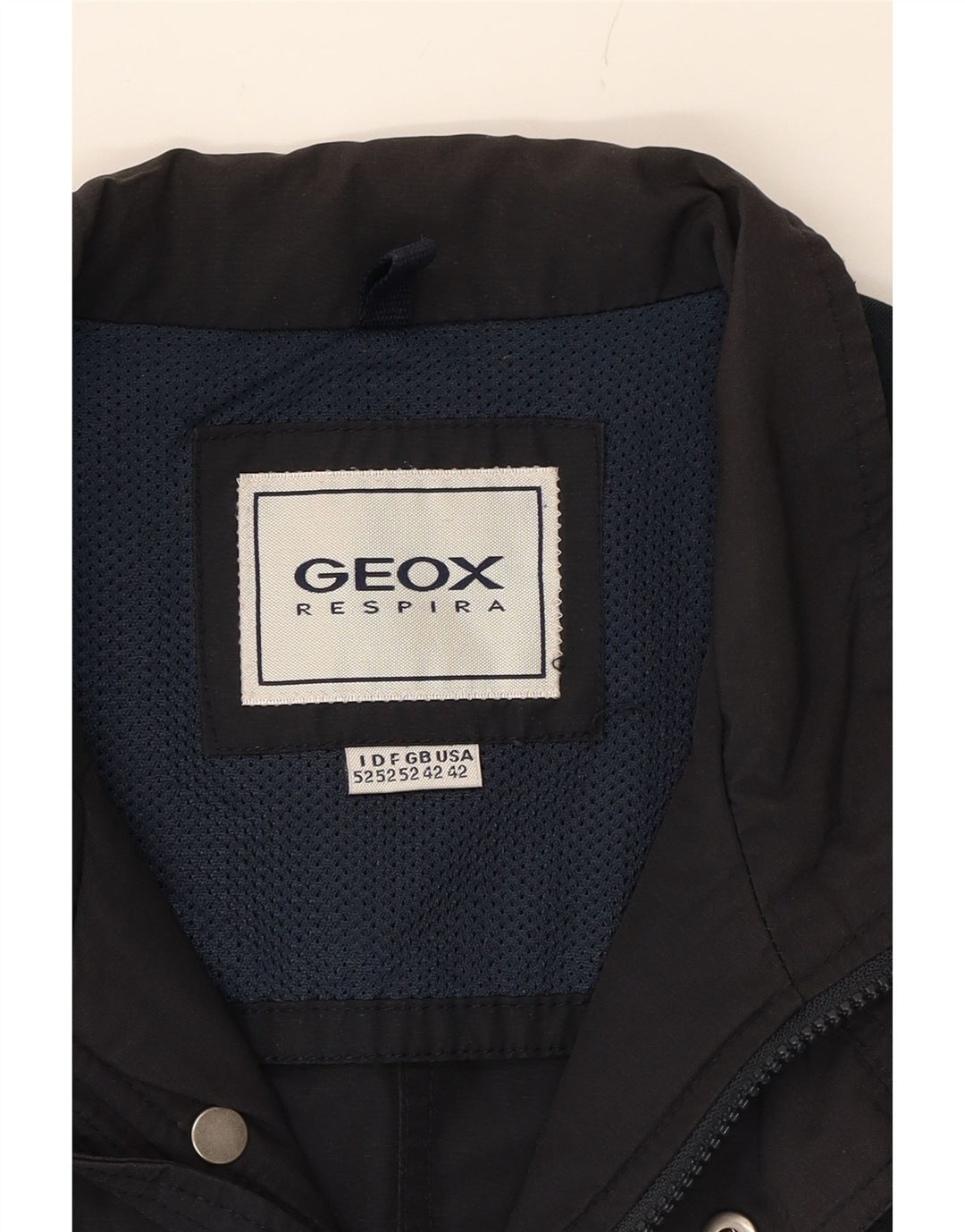 GEOX Herren Utility Jacke UK 42 XL Marineblau Baumwolle