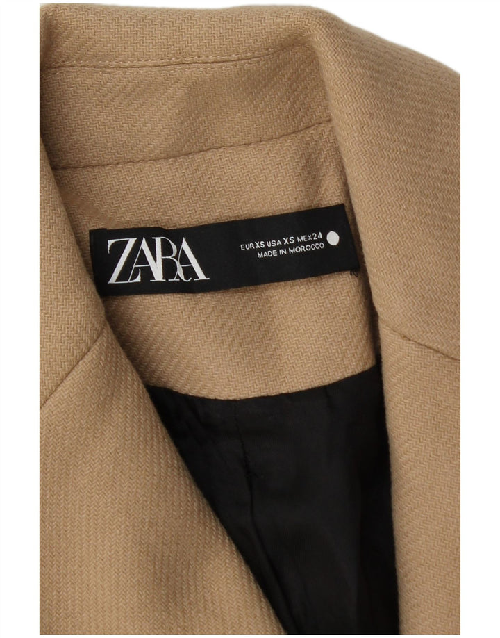 Zara Damen Mantel UK 6 XS Beige