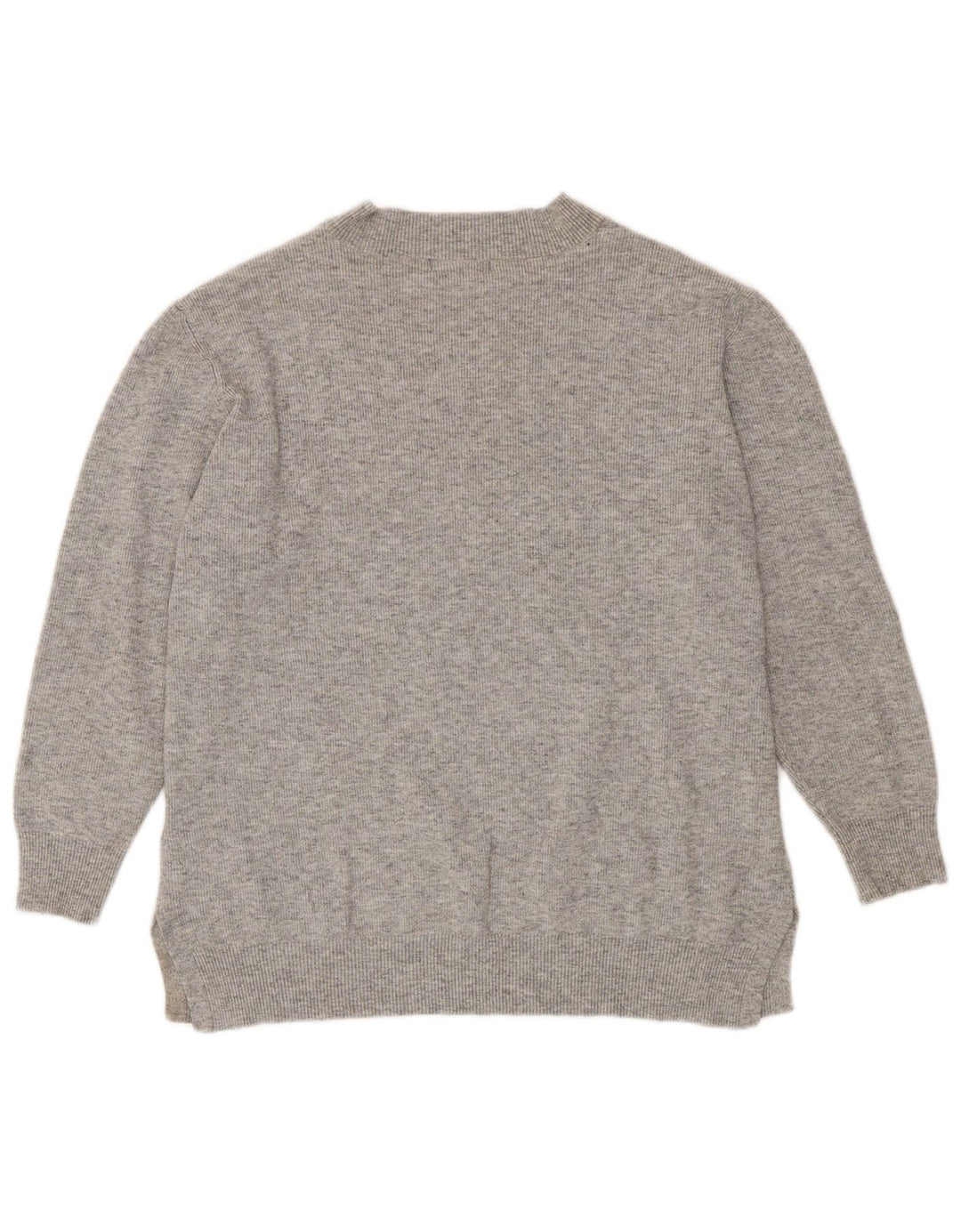 Marks & Spencer Damen-Pullover mit V-Ausschnitt, UK 18, XL, Grau, Polyester