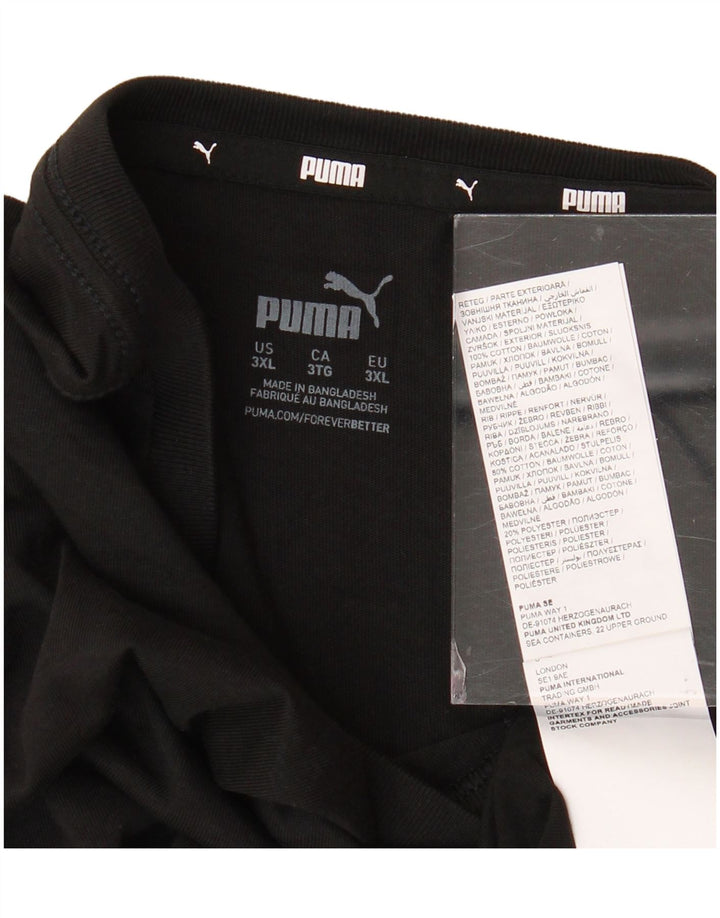 PUMA Herren T-Shirt Top 3XL Schwarz Baumwolle