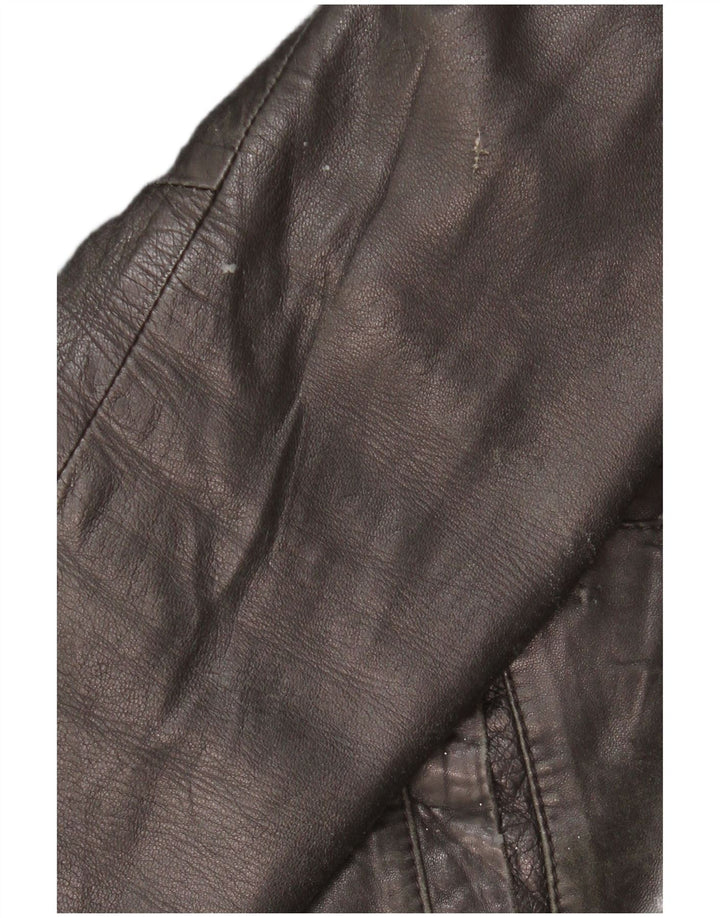 Fred Mello Damen Lederjacke UK 20 2XL Schwarzes Leder