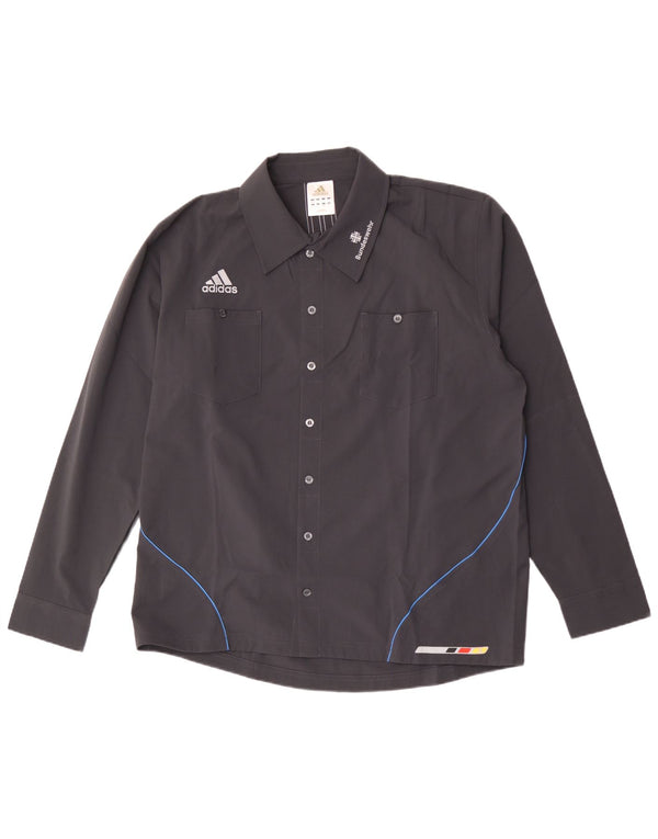 Adidas Herren Grafikshirt UK 44/46 Large Marineblau Polyester