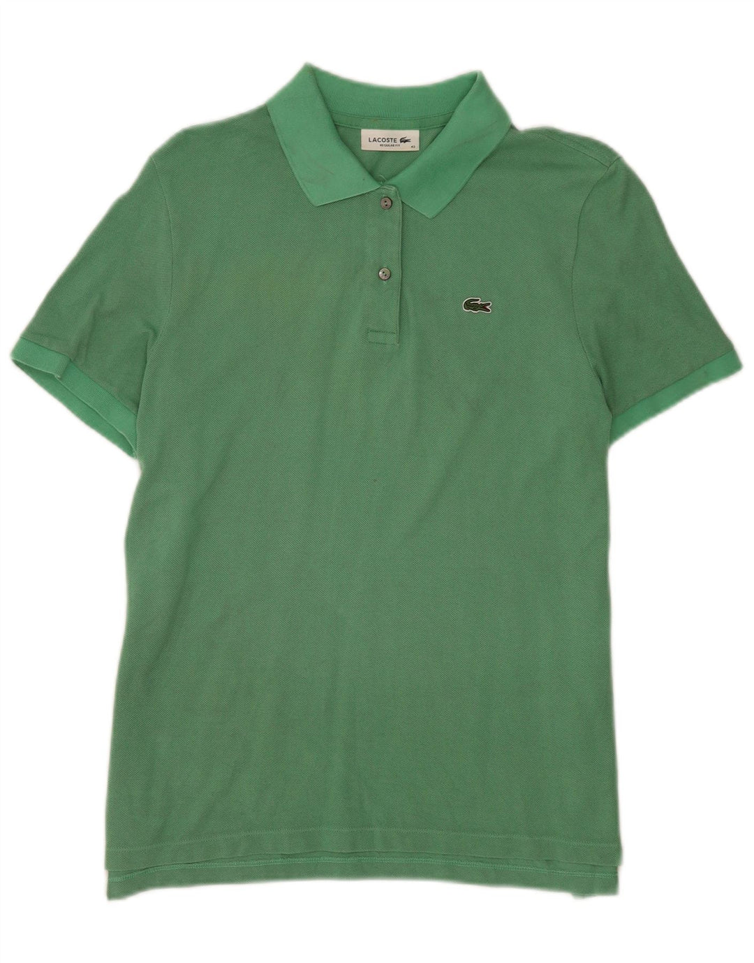Lacoste Damen-Poloshirt, Größe 42, große grüne Baumwolle
