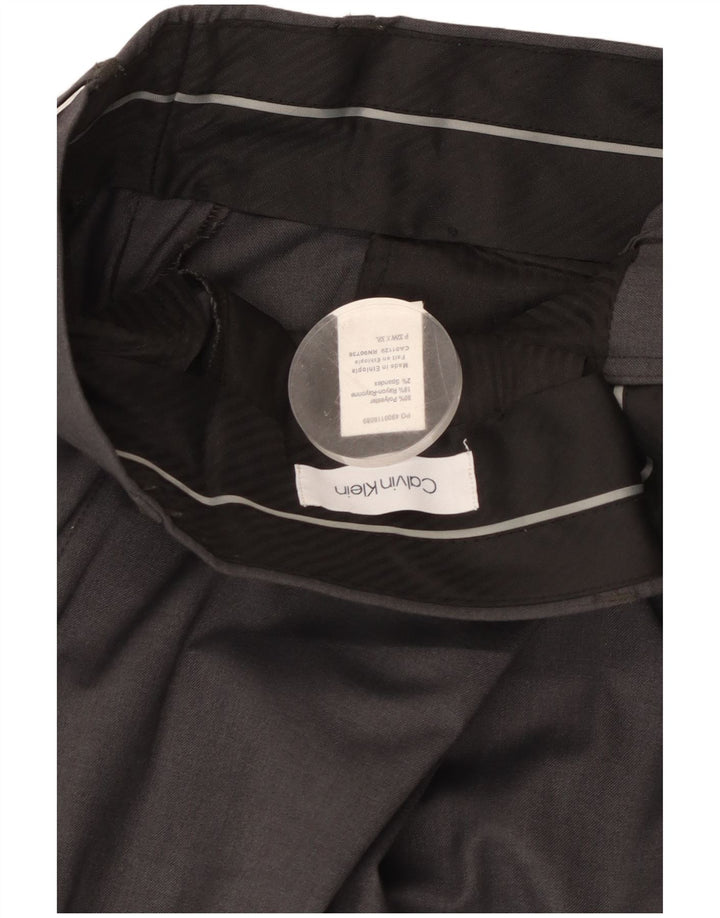 CALVIN KLEIN Gerade Herren-Anzughose W32 L32 Graues Polyester